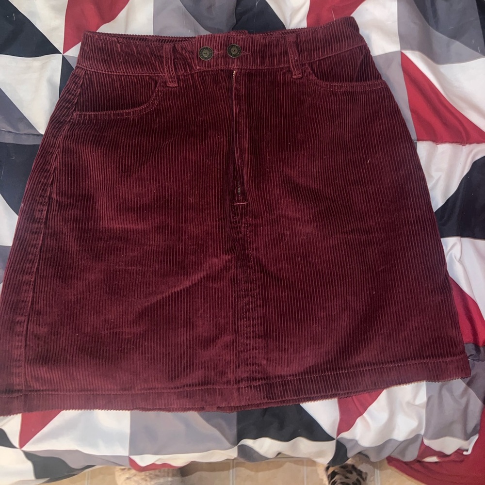 corduroy mini skirt